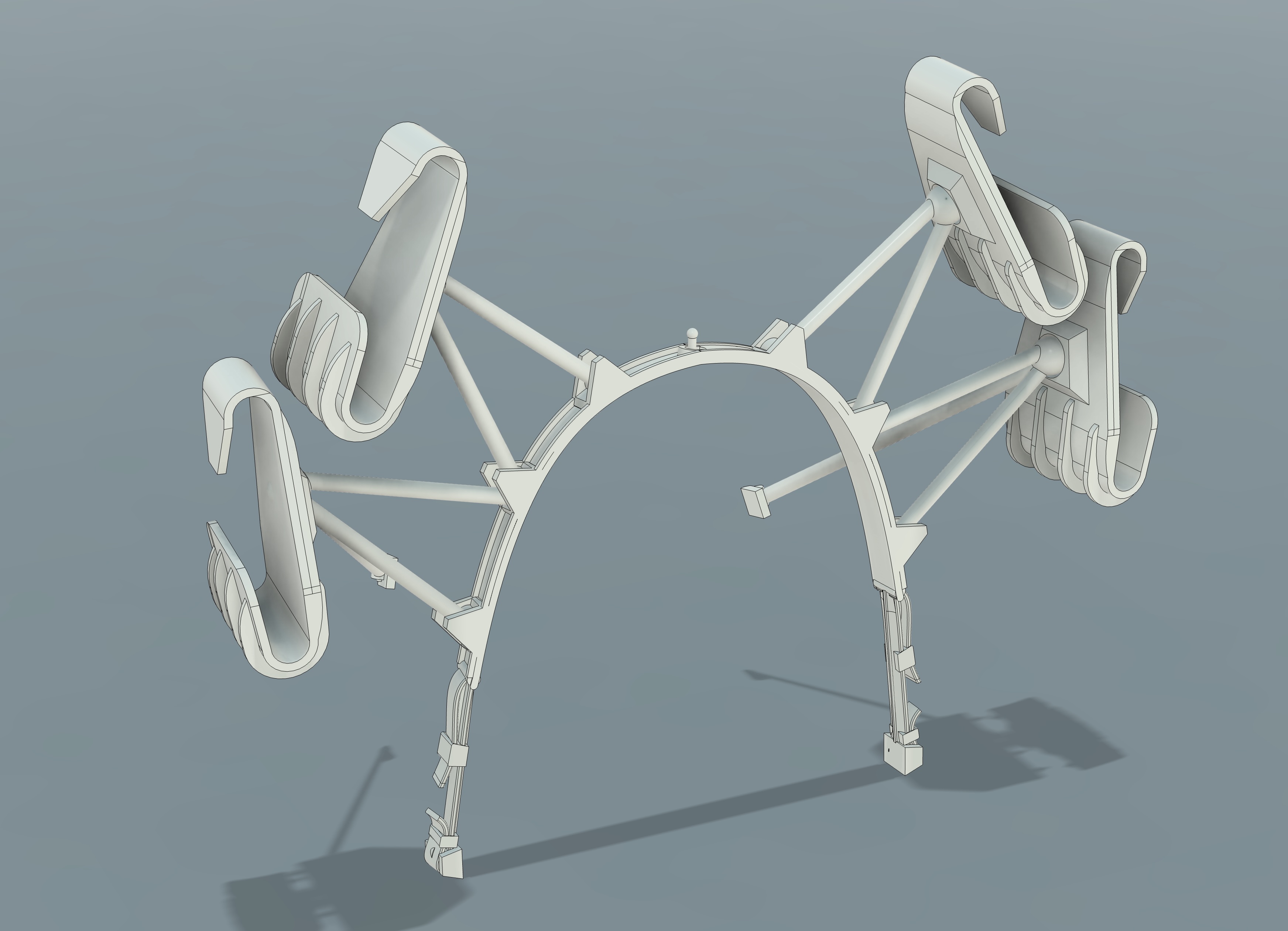 Complete rotor blade holder system CAD assembly