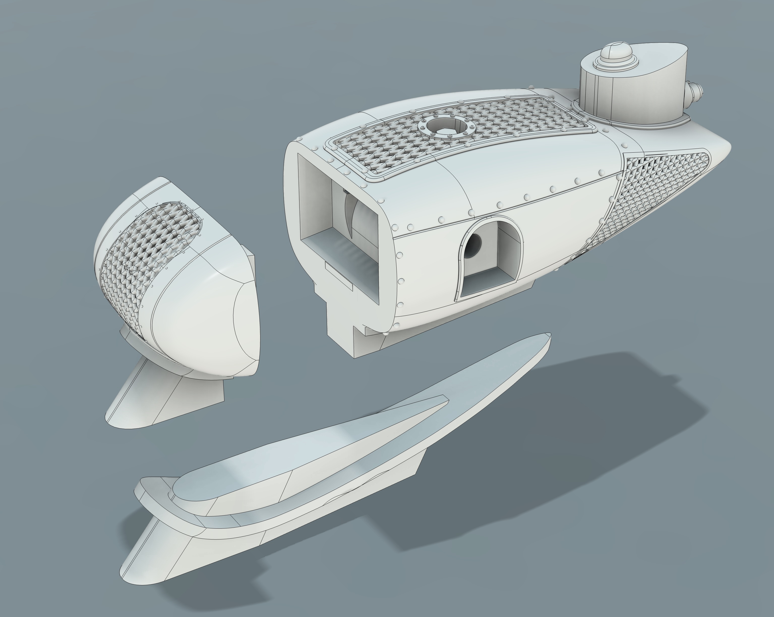 Detailed tail rotor gearbox fairing