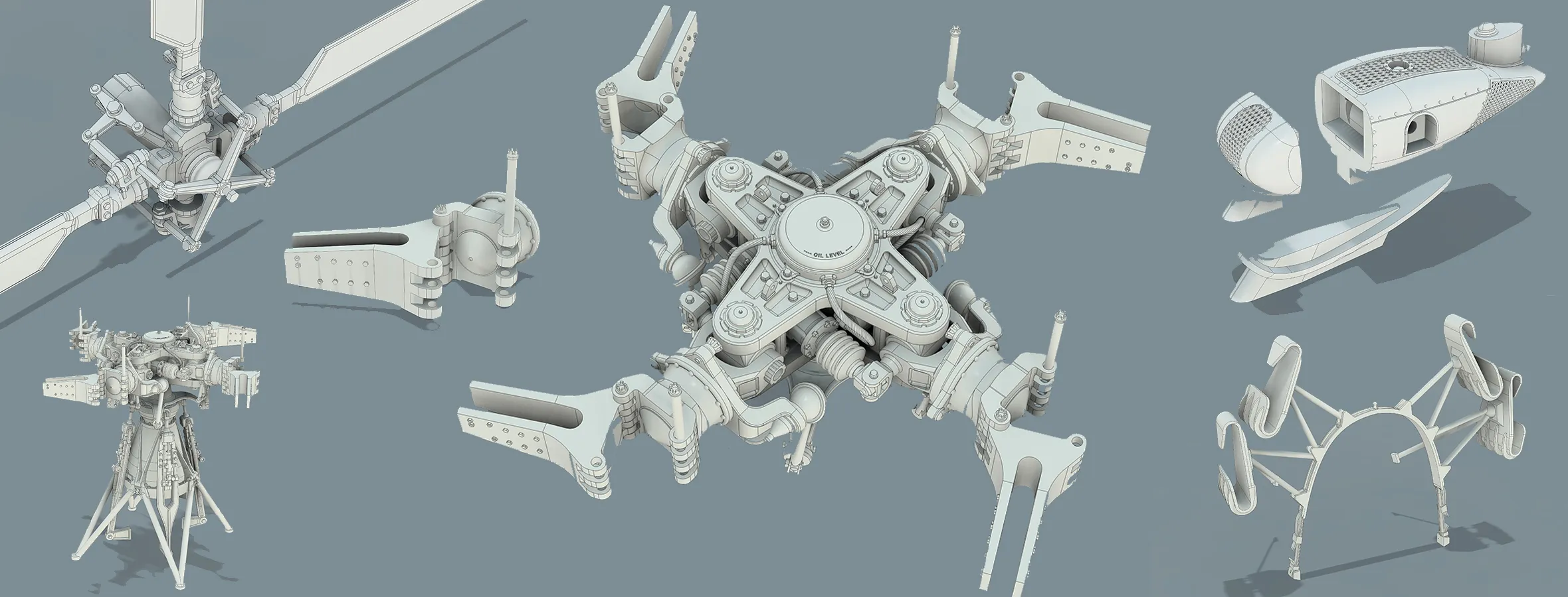 Scale-A-Ton Elements Wessex and H-34 detail set CAD designs