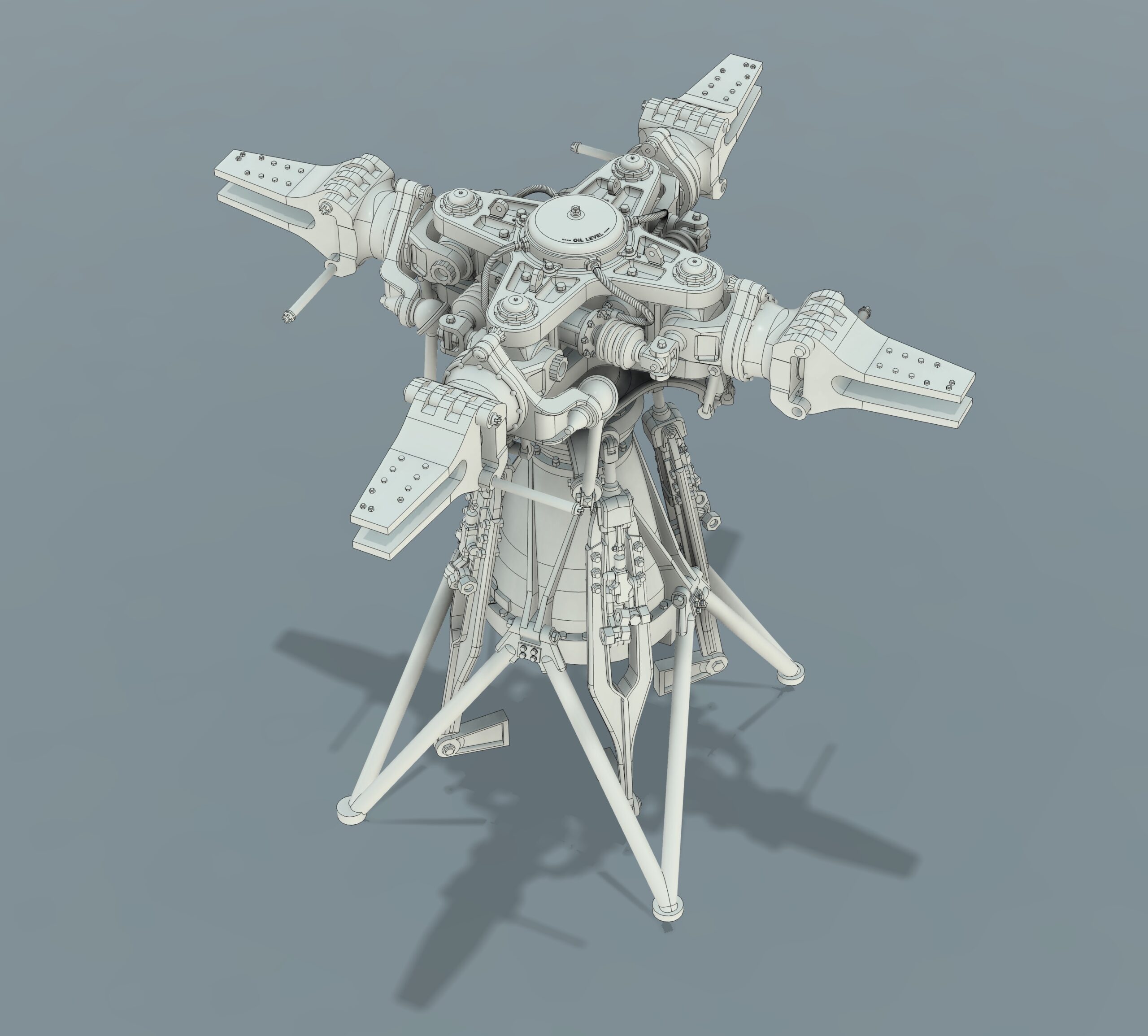 Unfolded Complete Rotor Set (Westland Wessex — Italeri) - Image 6