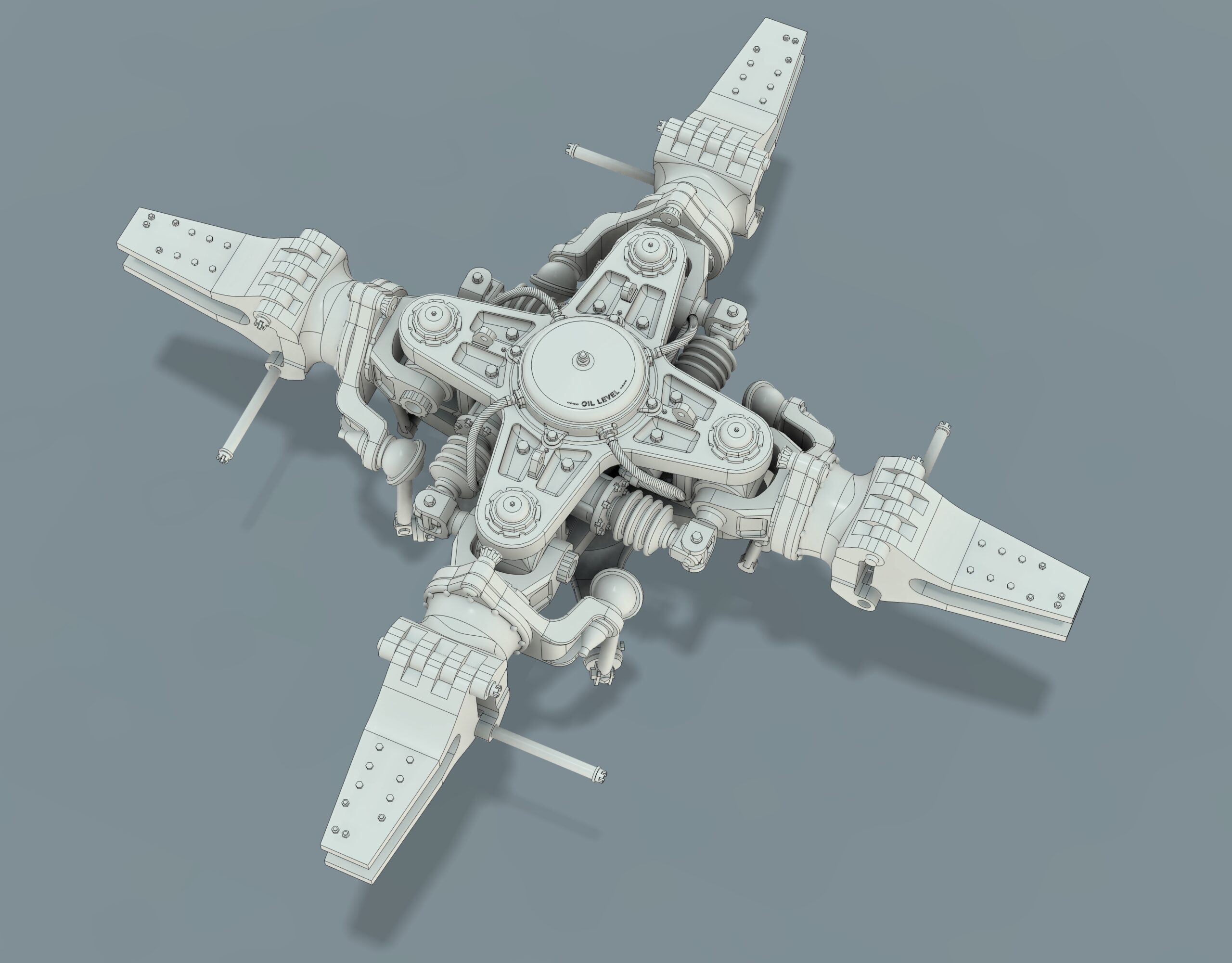 Unfolded Complete Rotor Set (Westland Wessex — Italeri) - Image 3