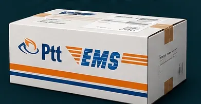 Tracked EMS shipping parcel